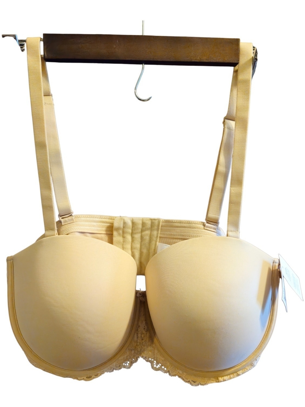 Auden Beige Convertible Lace-Trim Strapless Bra